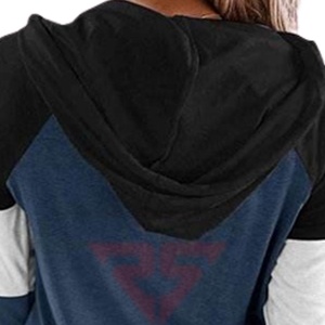 RUKHMAL SPORTS Sudadera con capucha de bloque de color para mujer de la mejor calidad con logotipo impreso personalizado a precio mayorista - Product Image 5