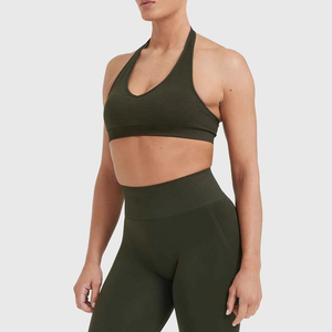 สปอร์ตบราคล้องคอแบบเรียบง่ายสำหรับเด็กผู้หญิงชุดฝึกเล่นฟิตเนสพิมพ์ลายสำหรับเล่นโยคะ - Product Image 5