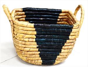 Panier tissé en jacinthe d'eau écologique personnalisé grand panier de rangement pour la maison taille personnalisée pour organiser votre maison 8 pouces x 14 pouces - Product Image 2