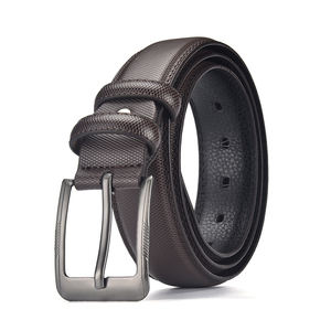 Cinturones informales de cuero genuino de tamaño personalizado de calidad superior con cinturones de hebilla de acero fabricados por Isha Industry - Product Image 1