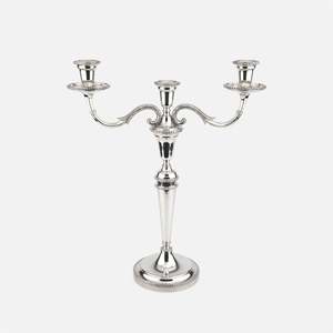 10-Inch Silver <b>Taper</b> <b>Candle</b> Stands Modern Handmade Chandelier for Home Decor Weddings Christmas & Dining Tables - Product Image 3