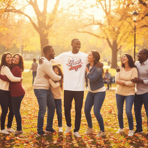 Camiseta Retro Vintage de Manga Larga con Diseño Estético de Abrazos para Eventos Promocionales, Día del Abrazo Libre - Product Image 3