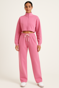 Sudaderas con capucha personalizadas Casual Plain Jogging Warm Soft Sweat Suits Fitness Poliéster Chándales Sudaderas CON CAPUCHA DE LAS MUJERES - Product Image 6