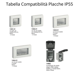 Vimar Piana Interrupteur mural bipolaire inclinable blanc Modèle 14015 - Product Image 6