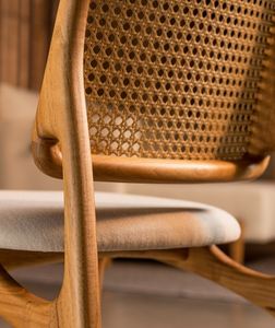 Modern <b>Vintage</b> High-End Black Rattan Dining <b>Chair</b> Solid Wood for Villa Hotel Apartment for Living Room or Restaurant Use - Product Image 4