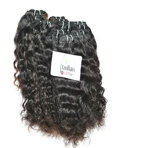 Prix de gros abordable, lot de cheveux vierges indiens bruts non traités, style naturel ondulé, couleur noire, double trame, fabriqué pour la vente - Product Image 5