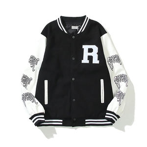 Chaqueta Universitaria de Lona Personalizada de Alta Calidad al por Mayor para Hombre, Chaqueta de Lana con Capucha Cortavientos para Invierno, Personalizable en la Parte Delantera - Product Image 4