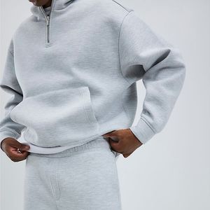 Ensemble de jogging décontracté vintage personnalisé, sweat-shirt à capuche délavé à l'acide, pantalon de survêtement à jambe droite, survêtement pour homme - Product Image 6