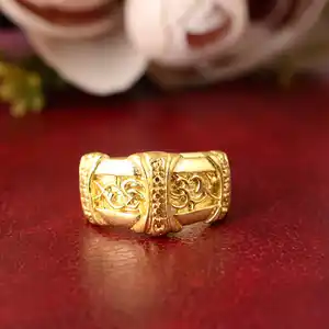 Penjualan terlaris 2024 cincin besar untuk wanita emas perak Vintage dipersonalisasi mode cincin kualitas tinggi perhiasan baru