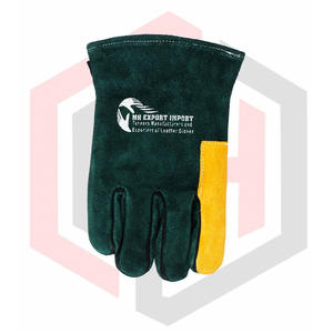 EN388 EN407 4131X Certifié CE Premium Couleur personnalisée 16 POUCES Gants de sécurité en cuir de vachette Doublure en coton - Product Image 4