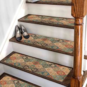 Alfombra con Diseño Kilim: Tonos Suaves, Estilo Étnico, Lavable a Máquina, Alfombra de Pasillo - Product Image 1