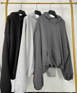 เสื้อฮู้ดดี้ทรงบ็อกซี่ผ้าฝ้ายสองชั้น 420 GSM แบบไม่มีเชือกผูก คอตตอน สำหรับฤดูหนาว แบบยูนิเซ็กซ์ รับผลิตตามแบบ (OEM) พิมพ์ลาย DTG ทรงโอเวอร์ไซส์ - Product Image 4