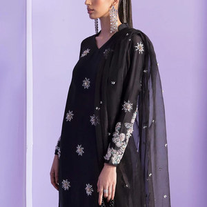 Precio razonable personalizado OEM diseño mujeres vestido de fiesta paquistaní hecho en fábrica mujeres vestido de fiesta paquistaní - Product Image 3