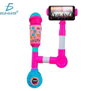 <b>Microphone</b> with Light and Special Effects Selfie Stick & Cell Phone Holder for Fun Karaoke Sessions - Product Image 1