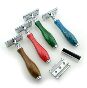 Rasoir de sécurité professionnel à double tranchant pour hommes et femmes Manche en bois naturel Forme de poudre durable et durable - Product Image 6