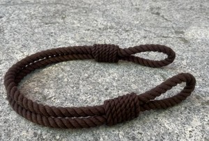 Attaches de rideaux en corde de coton marron : Décoration nautique - Product Image 2