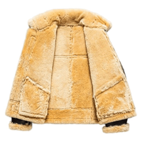 Veste en cuir véritable sur mesure pour homme, de qualité supérieure, best-seller, style urbain, noire unie, avec garniture en fourrure de renard, grandes tailles, hiver