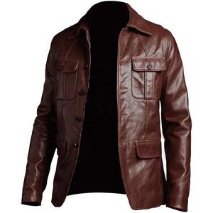 Nueva chaqueta de cuero de moto auténtica ajustada a la moda para hombre, chaquetas de moto de invierno de la más alta calidad en talla y color personalizados - Product Image 1