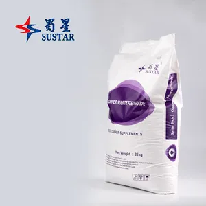 Zhuweile mineral CuSO4 feed grade pó granular fabricante Sustar pentahidratado Sulfato de Cobre Sulfato de Cuivre 25% penta