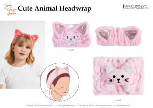 Ensemble de bandeaux pour cheveux et de boucles sans chaleur avec motif d'animaux mignons, service OEM/ODM - Product Image 4