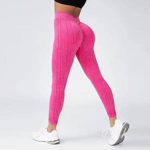 Nuevas llegadas Leggings de Yoga de cintura alta Logotipo personalizado Mujeres Scrunch Butt Seamless Leggings con logotipo personalizado para la venta - Product Image 4