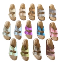 Sandales Birkenstock originales allemandes en cuir véritable et liège, en promotion, avec sangle réglable, support OEM / Hommes et Femmes