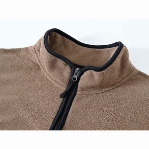 Jersey polar con cremallera de cuarto de alta calidad para hombres, cómodo y cálido, perfecto para ropa informal y actividades al aire libre - Product Image 3