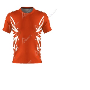 เสื้อฟุตบอลพรีเมียมสำหรับผู้ชาย โพลีเอสเตอร์ 100% แขนครึ่งตัว ปักชื่อทีมได้ ระบายอากาศได้ดีเพื่อความสบายและประสิทธิภาพ - Product Image 1
