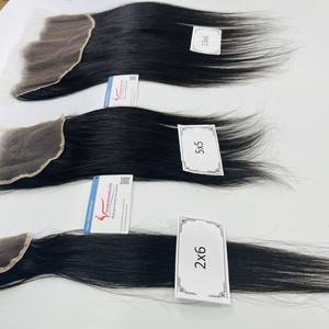 Fournisseur chaud 100% HD Dentelle Fermeture Frontale 2x4 à 13x6 Cheveux Frontaux Extensions Humaines Vietnamiennes Tissage de Cheveux Humains Bruts - Product Image 1