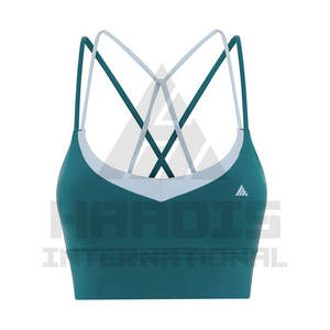 Sujetador deportivo de entrenamiento hecho a medida para mujer, Yoga, secado rápido, precio barato, Sujetador deportivo sin costuras de soporte medio a la moda - Product Image 2