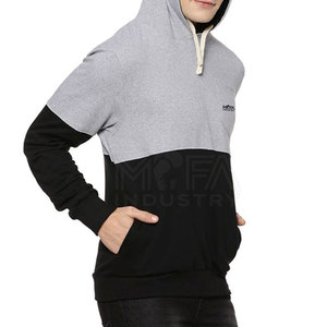 Sudadera con capucha de gran tamaño para hombre, proveedor de marca privada básica, sudaderas con capucha de mezcla de algodón con etiquetas personalizadas, opciones de impresión y embalaje - Product Image 2