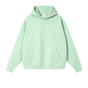 Sweat à capuche oversize en coton éponge française de haute qualité, sweat à capuche épais en polaire, à épaules tombantes, sweats à capuche unis vierges personnalisés pour hommes à un prix abordable - Product Image 2