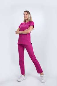 Uniformes Médicos Elásticos Unisex de Último Diseño, Uniformes de Hospital Elegantes y Personalizados de Poliéster/Algodón de Secado Rápido y Transpirables - Product Image 3