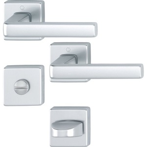 Dublin 1124/843KV/843KVS Aluminum F1 Square SK/OL DIN Left/Right D/D HOPPE Rosette Set Metal <b>Key</b> <b>Chains</b> - Product Image 1