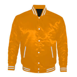 Chaqueta Bomber Azul Satinada Personalizable para Hombre, Estilo Años 90, Delgada, Impermeable, Ecológica y Transpirable de Poliéster - Product Image 3