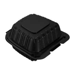 ProTakeOut [6x6] Paquete de 250 Contenedores para Llevar Comida con Cierre Frontal Abatible de 3.25 Pulgadas, Negros, Ecológicos y Duraderos, de MFPP - Product Image 1