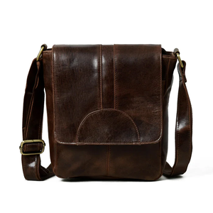Sac pour ordinateur portable en cuir véritable de qualité supérieure, entièrement en cuir pur à 100 %, avec un look professionnel et un confort idéal pour les voyages - Product Image 1