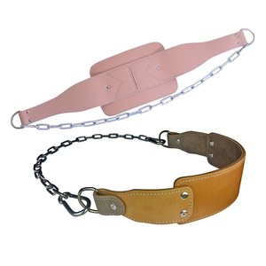 Customizable Logo Cowhide Gym Training Dipping Belt Heavy Duty <b>Fitness</b> Equipment with Genuine Leather <b>Safety</b> Equipment - Product Image 2