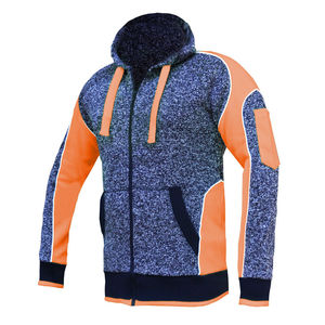 Sudadera con Capucha y Cierre de Cremallera para Hombre, Cuello Alto, Logotipo Personalizado, Transpirable y Resistente al Viento, Poliéster/Algodón - Product Image 1