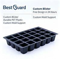 Bandeja de siembra de PET reciclable y duradera, personalizada, para cultivo de plantas en invernadero, con tecnología de termoformado al vacío.