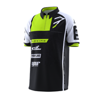 Polo de course pour hommes, design personnalisé, 100% polyester, impression par sublimation intégrale, respirant, OEM BSB Moto Racing