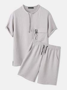 Ensemble de t-shirts sans manches surdimensionnés pour hommes, respirants, 100% coton, streetwear d'été de haute qualité - Product Image 5