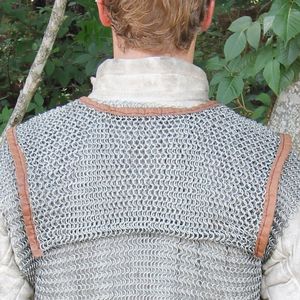 Camisa de cota de malla de aluminio medieval romana Lorica Hamata hecha a mano anillo a tope armadura sin mangas traje de recreación Romana - Product Image 5