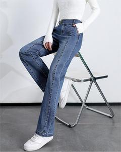 กางเกงยีนส์ขาสั้นทรงหลวมสำหรับผู้หญิงกางเกงยีนส์ผ้าฝ้ายสำหรับใส่ลำลอง - Product Image 4