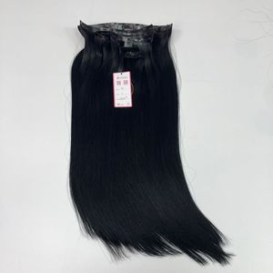 Extensions de cheveux vietnamiennes alignées sur les cuticules vierges de luxe 100% Clip sans couture de vague droite noir jais de 20 pouces - Product Image 2