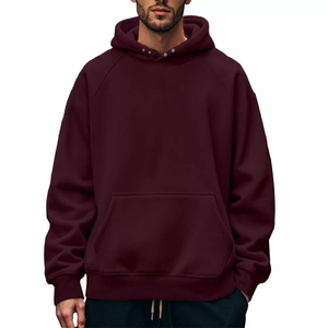 <b>Men's</b> 100% Cotton Winter <b>Pullover</b> Hoodie Quick Dry Unisex Custom Sublimation & Printed Blank Solid Pattern - Product Image 1