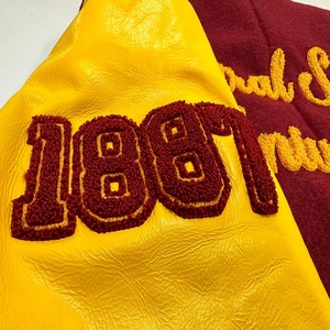 High Quality Varsity Jacket for Men Custom Logo Wool Chenille Embroidery <b>Winter</b> Season Leather Sleeves - Product Image 4