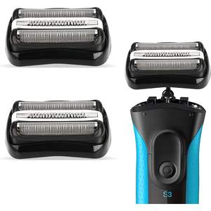 Cabezales de afeitado de doble cuchilla compatibles para afeitadora eléctrica Serie 3, repuestos lavables para afeitado eléctrico facial y corporal, 2 unidades - Product Image 5