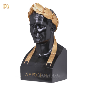 Sculpture de <span class=keywords><strong>buste</strong></span> de <span class=keywords><strong>Napoléon</strong></span> César en marbre noir de haute qualité pour la décoration de bureau à domicile - Product Image 2
