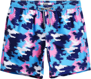 กางเกงว่ายน้ําชายแบบสลิมฟิตป้องกันรังสียูวีกางเกงว่ายน้ําชายแบบสลิมฟิตพร้อมผ้าแห้งเร็วกางเกงว่ายน้ําลายทางผู้ชายแบบสลิมฟิต - Product Image 1